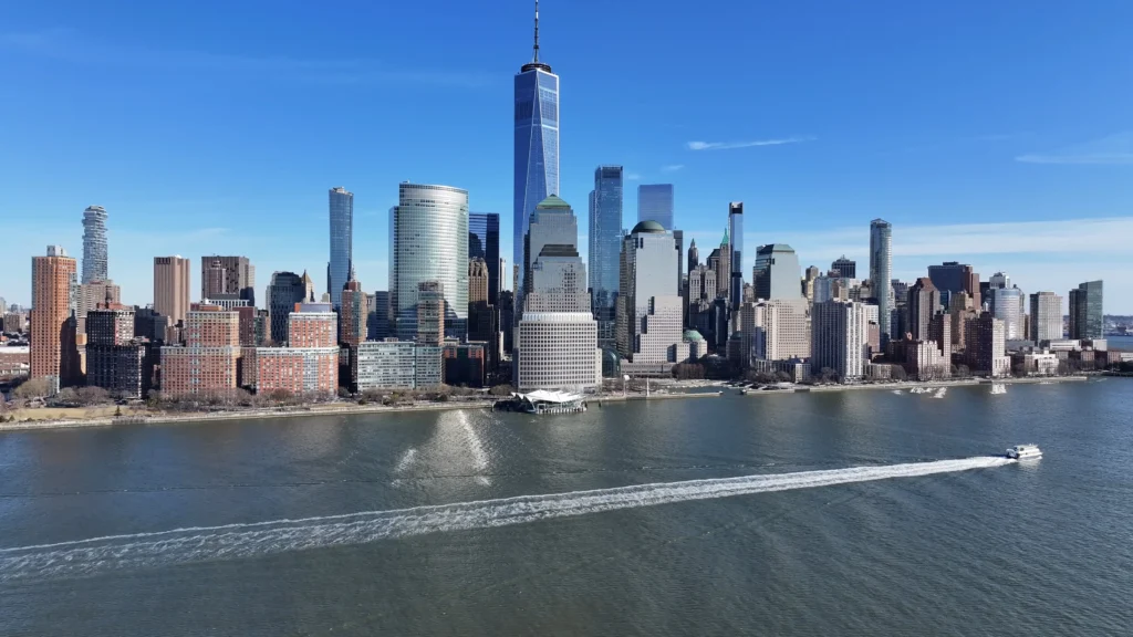 뉴어크 공항에서 접근 가능한 뉴욕 맨해튼 스카이라인
